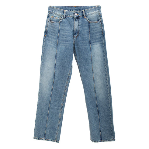 Uniform & Bridge Pin Tuc Wide Denim Indigo Washed U21RPT009 Degli Uberti